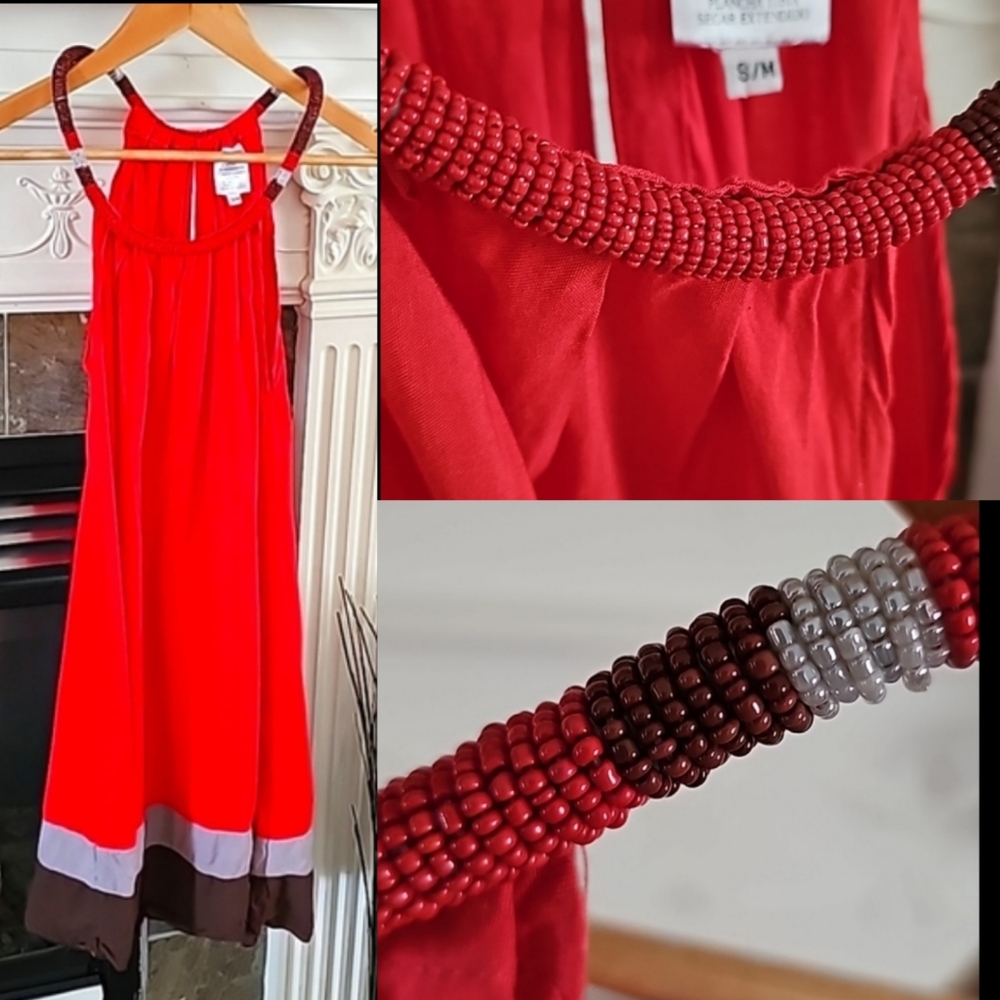 Coral Beaded Dress